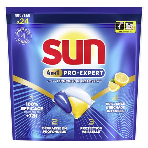 Sun Pro-Expert Capsules Lave-Vaisselle Citron x 24
