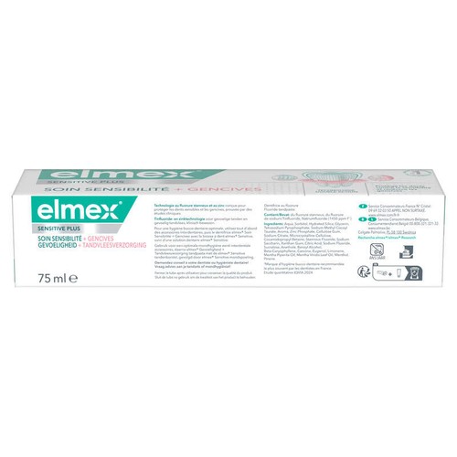 Elmex Dentifrice  Soin Sensibilité + Gencives clinical expert tube de 75ml