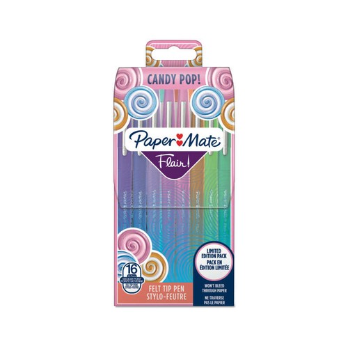 Papermate 16 Feutres, Coloris Intenses Et Variés, Pointe Moyenne : 0,7Mm