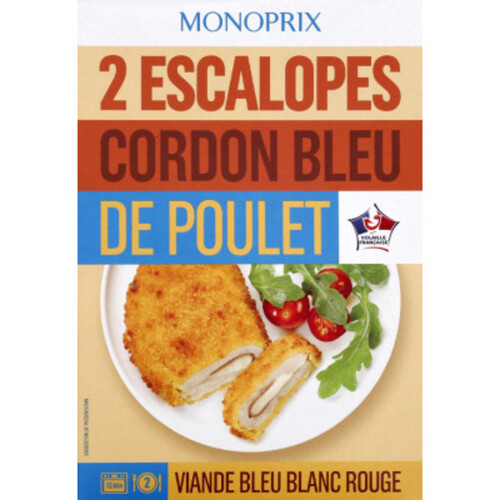 Monoprix Escalopes Cordon Bleu De Poulet X2