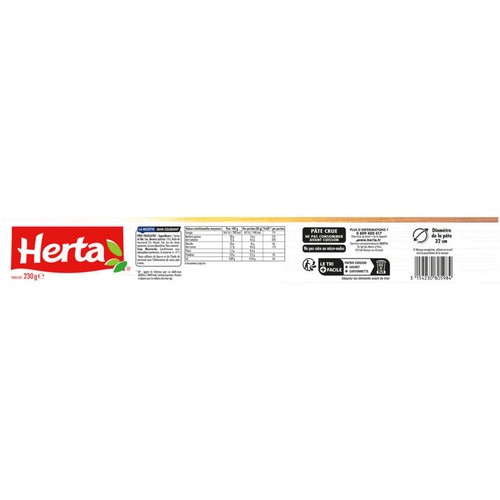 Herta Tarte en Or Pâte Feuilletée Sans Huile de Palme 230g