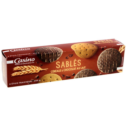 Casino Sablé - Céréales - Chocolat - 200g