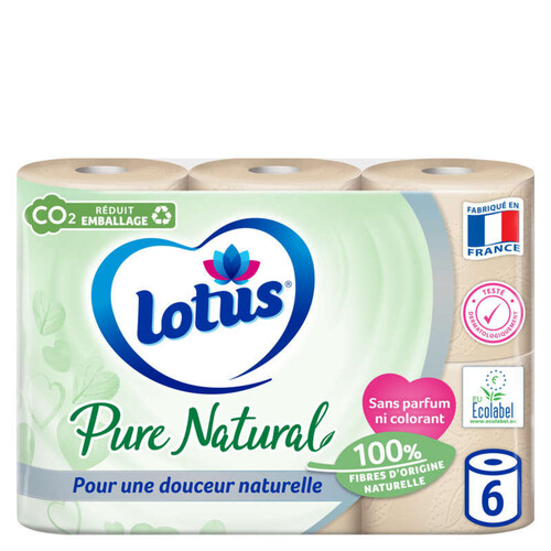 Lotus Papier Toilette Confort Pure Natural x6 rouleaux