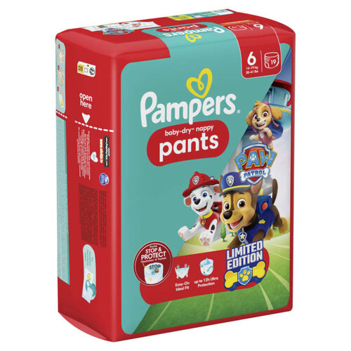 Pampers baby-dry pants la pat’patrouille taille 6, 19 couches-culottes