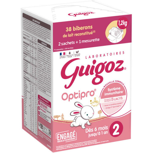 Guigoz Optipro 2 dès 6 mois 2x600g