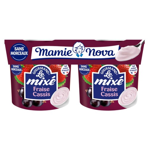 Mamie Nova Le mixé fraise-cassis 4x135g