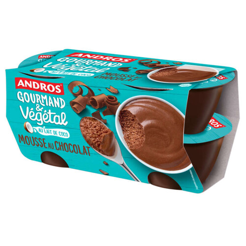 Andros Gourmand Mousse au chocolat au lait de coco 220g