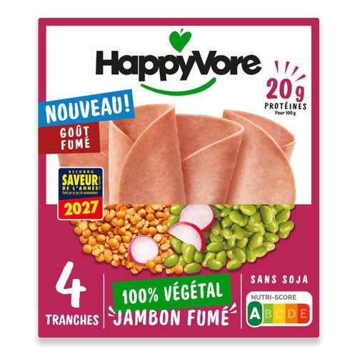 Happyvore Jambon fumé végétal & gourmand 120g