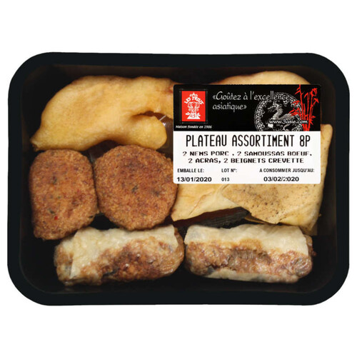 Les 3 Asies Mini Plateaux d’Assortiment 8 Pièces 235g