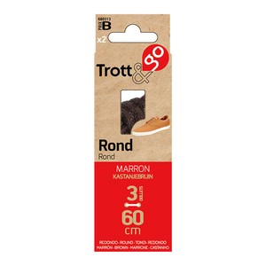 La Brosse Et Dupont Lacets Ronds Marron 60cm 2 Paires