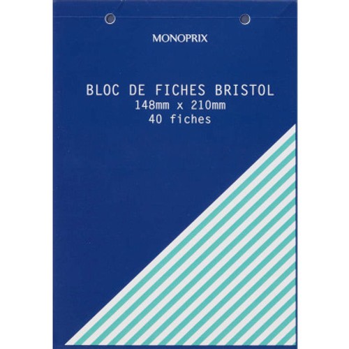Monoprix bloc bristol 40 fiches