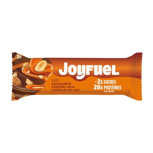 Joyfuel Barre Proteinée Chocolat au Lait Cacahuètes 1du Caramel Beurre Salé 55g