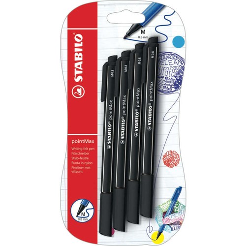 Stabilo stylos-feutres pointe moyenne x4