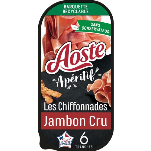 Aoste Apéritif Les Chiffonnades Jambon Sec Supérieur Tranche x6 80g