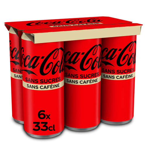 Coca-Cola zéro sans caféine 6x33cl