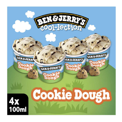 Ben & Jerry's Glace en Pot The Cookie Cool-loction 4x100ml