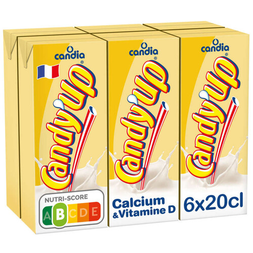 Candia Candy’up Boisson Lactée à la Vanille 6 x 20cl
