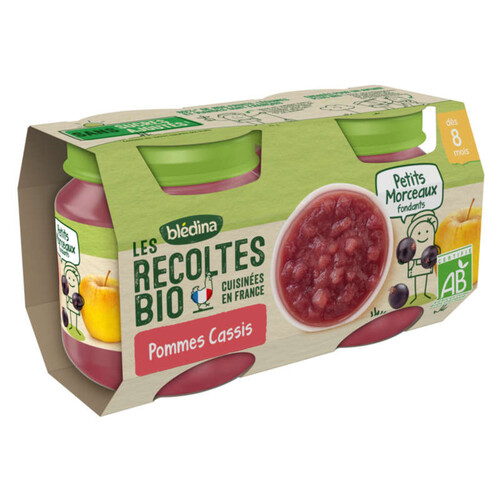 Les Recoltes Bio Pomme Cassis 2 x 130g