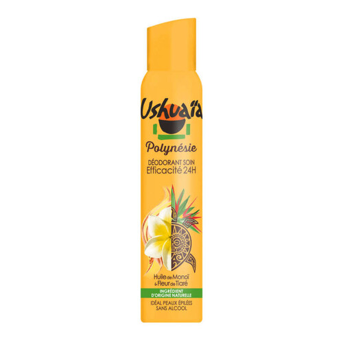 Ushuaia Déodorant Spray 48h Huile de Monoï & Fleur de Tiare 200ml
