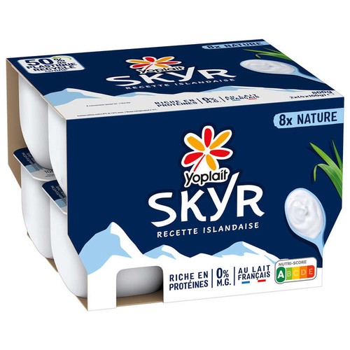 Yoplait Skyr Nature 0% de Mg 8x100g