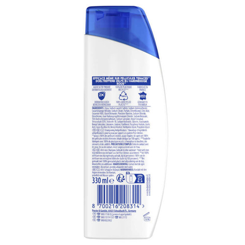 Head & shoulders shampoing antipelliculaire intense hydration 330ml