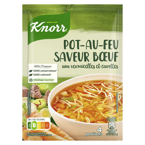 Knorr Soupe Pot au Feu aux Vermicelles et Carottes 67g 4 Portions