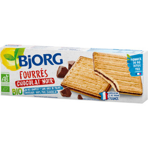 Bjorg Biscuits Fourrés Au Chocolat Noir Bio 225g