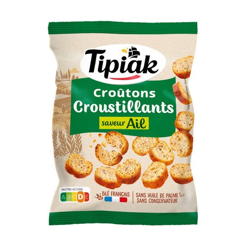 Tipiak Croûtons de Pain Croustillants Ail 75g