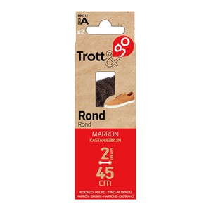 La Brosse Et Dupont Lacets Ronds Marron 45cm 2 Paires