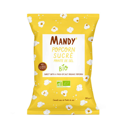 Mandy' Popcorn sucré pointe de sel Bio 80g