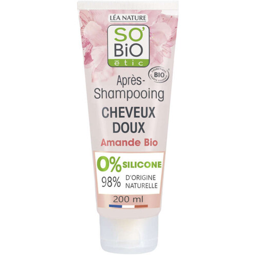SO'BiO Étic Après-shampooing Cheveux doux au Lait d'amande Bio 200ml