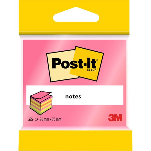 Post-It Bloc-Note Néon Rose 325 Feuilles 76X76Cm