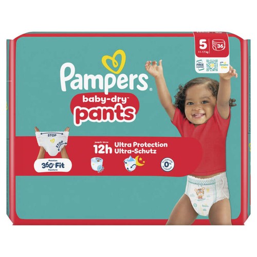 Pampers Baby-Dry Taille 5 - 11kg-17kg – x36 Couches