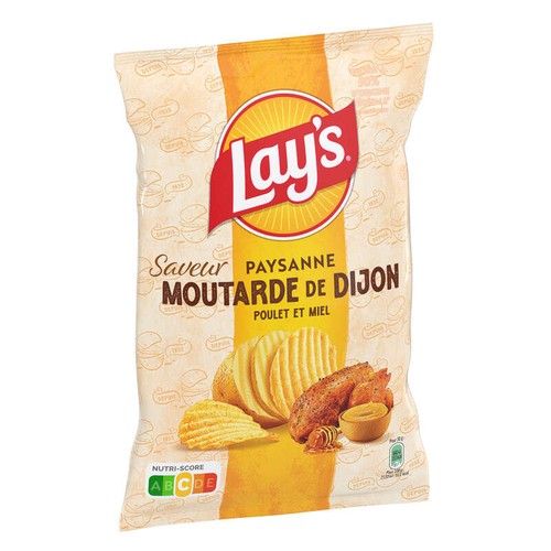 Lay's Chips Paysanne Saveur Poulet Moutarde de Dijon et Miel 120g