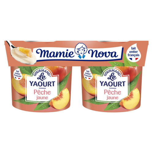 Mamie Nova Yaourt à la pêche du Roussillon 2x150g