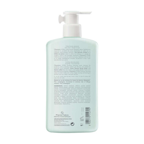 [Para] Eau Thermale Avène Cleanance  HYDRA Crème lavante apaisante peaux desséchées et irritées par traitements 400ml
