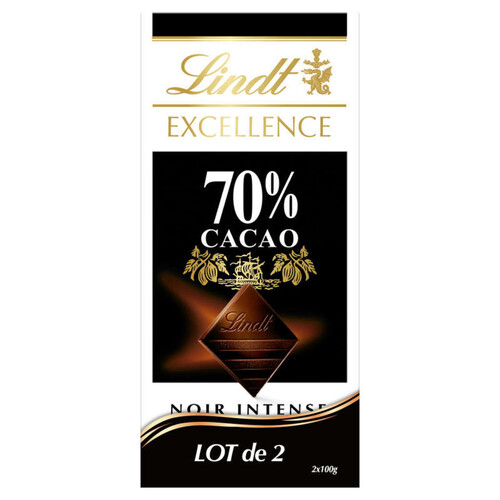 Lindt Excellence Chcolat Noir 70% 2x100g