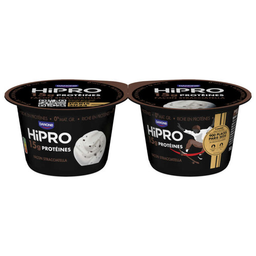 Hipro Yaourt stracciatella protéiné 0% mg 2x160g