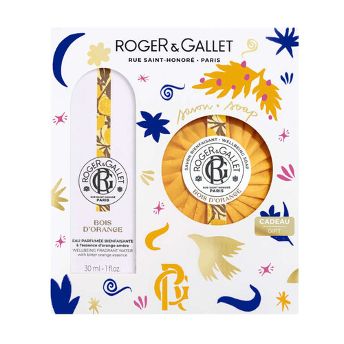 Roger & Gallet Coffret Eau Parfumée Bienfaisante Bois d'Orange avec savon