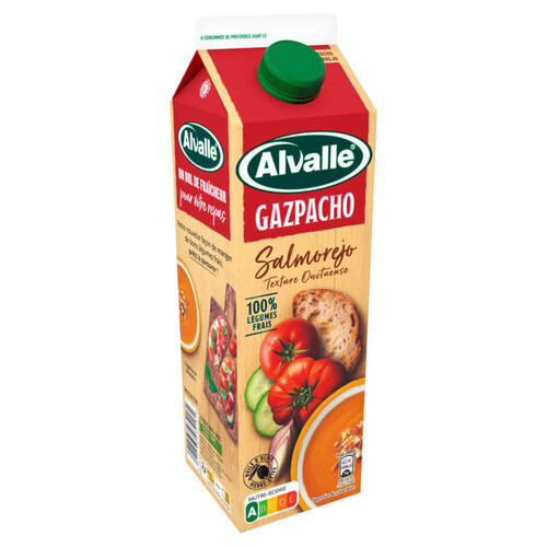 Alvalle - Gazpacho - soupe froide de légumes Salmorejo - La brique de 1L