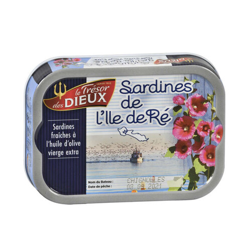 Le Trésor Des Dieux Sardines De L'Ile De Ré À L'Huile D'Olive 80,5G