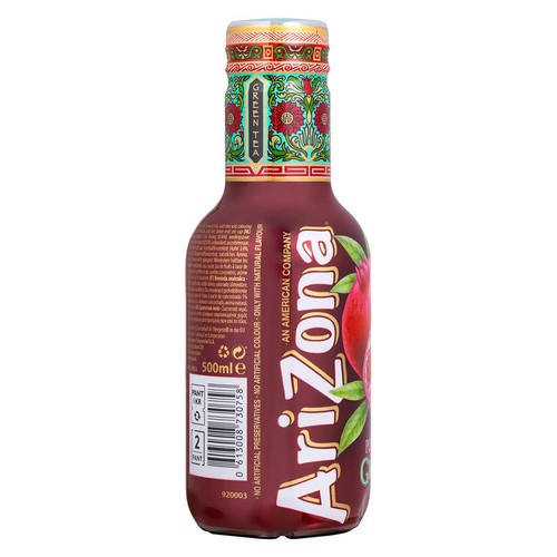 Arizona Boisson au Thé Vert Grenade Bouteille 500ml