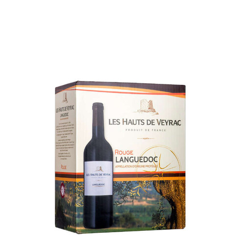 Les Hauts de Veyrac AOP Languedoc Vin Rouge 3L