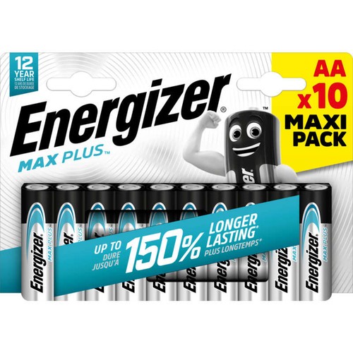 Energizer Pile Alcalines Max Plus AA/LR6, pack de 10