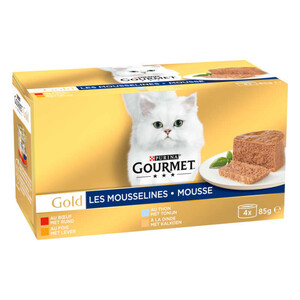 Gourmet Gold Les Mousselines Mousses pour Chat 4x85g