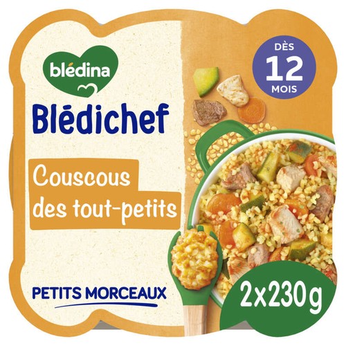Blédina Bledichef Plat couscous Dès 12 Mois 2x230g