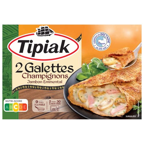 Tipiak Galettes Champignons Jambon Emmental 2x125g