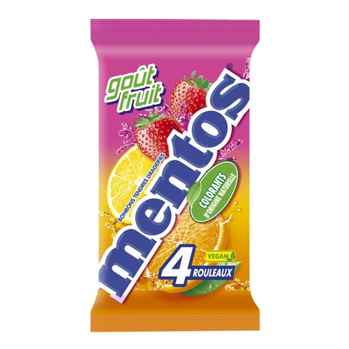 Mentos Chewy Dragées Au Fruits 152g