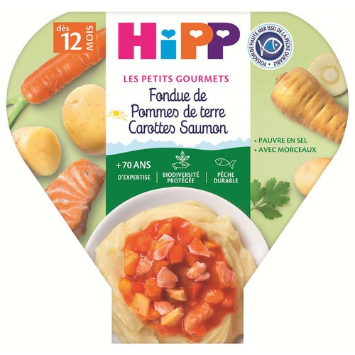 Les Petits gourmets fondue Pomme de terre carotte saumon dès 12 mois 230g