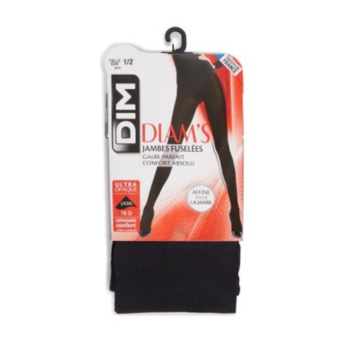 Collant Jambes Fuselées Ultra-Opaque, Noir, 70D, Diam'S - Dim